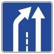 Дорожный знак 5.15.6 «Конец полосы» (металл 0,8 мм, III типоразмер: сторона 900 мм, С/О пленка: тип А инженерная)